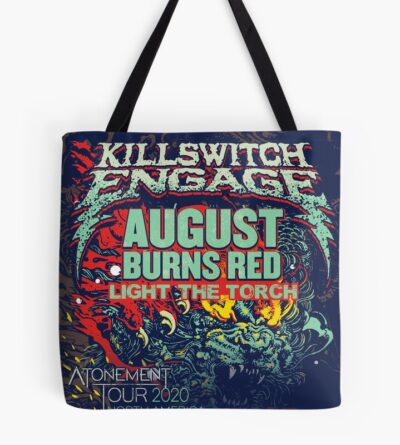 August Tour Light Burns The Torch Red 2020 Berantakin Tote Bag Official August Burns Red Merch