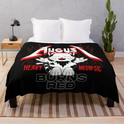 Meowtal Meowsic Throw Blanket Official August Burns Red Merch